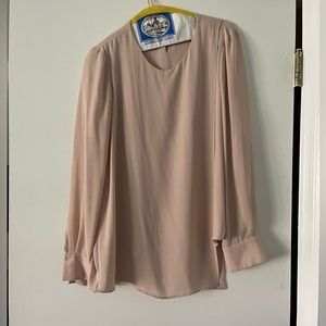 Nude/ light bare pink, asymmetrical BCBG blouse.